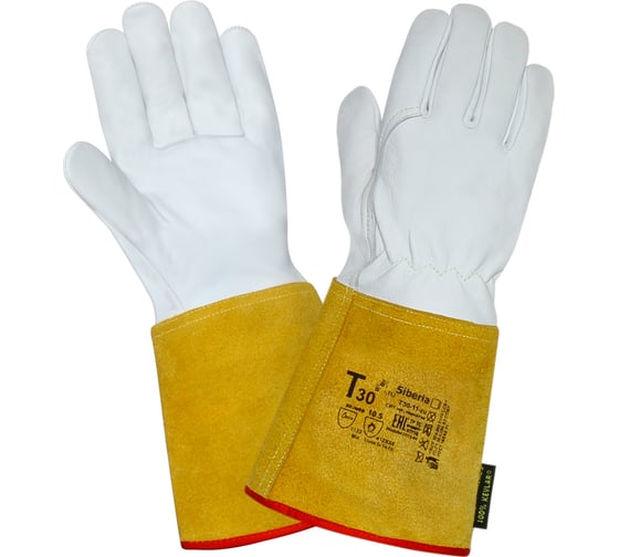 Изображение товара Перчатки краги 2Hands siberia т30-11-ru р-р 10.5, овечья кожа/спилок крс/швы kevlar, 60 пар Т30-11-ru 10,5 Siberia полная коробка
