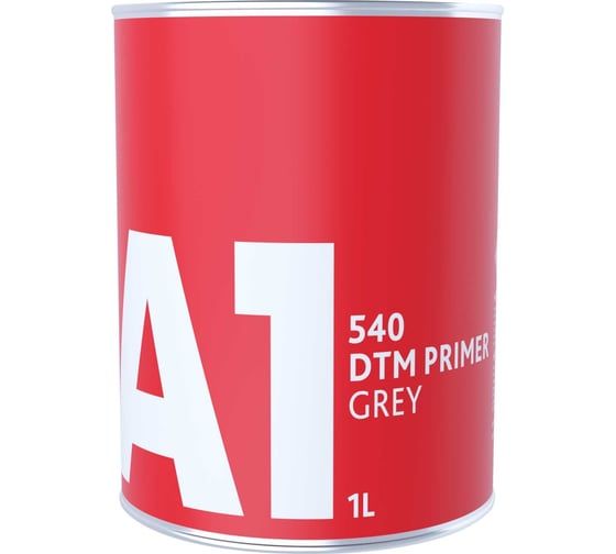 Изображение товара Грунт A1 540 DTM в комплекте с отвердителем 1 л + 0,25 л, серый 540DPG-1000