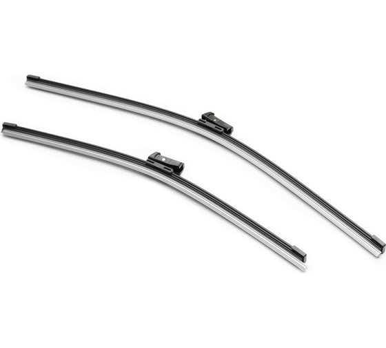 Изображение товара Щетки стеклоочистителя 61 см + 48 см, 2 шт, плоская, Push button 19mm VW Golf V/VI, Passat B6/B7 PATRON PWB6148-KIT-VG5