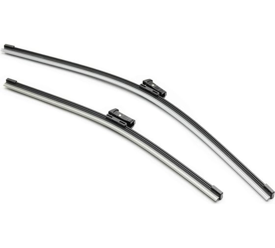 Изображение товара Щетки стеклоочистителя 61 см + 46 см, 2 шт, плоская, Push button 19mm GEELY Coolray SX-11 20- / VW Caddy/ Touran 03- PATRON PWB6146-KIT-VT1