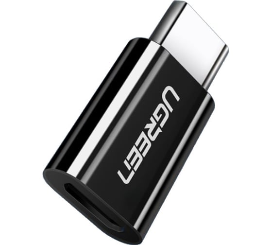 Изображение товара Адаптер Ugreen us157 (30391) usb-c to micro usb adapter. цвет: черный 30391_