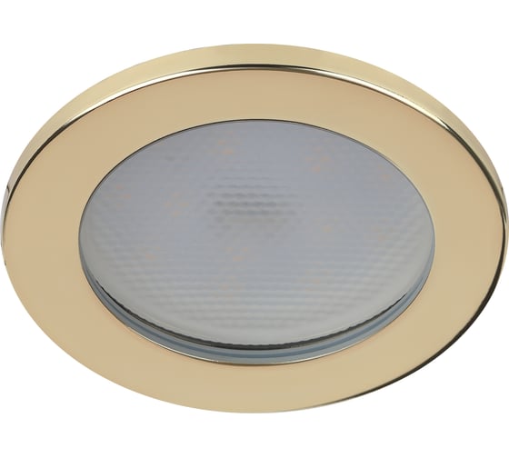 Изображение товара Влагозащищенный встраиваемый светильник ЭРА KL95 GD GX53, IP44, золото Б0055810