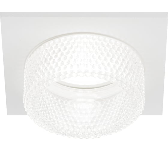 Изображение товара Декоративный встраиваемый светильник ЭРА DK110 WH/CL MR16, GU5.3, белый/прозрачный Б0058411