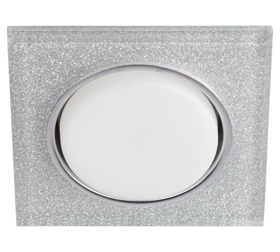 Изображение товара Встраиваемый светильник со светодиодной подсветкой ЭРА DK LD50 CH/SHSL GX53, хром/серебро Б0057471