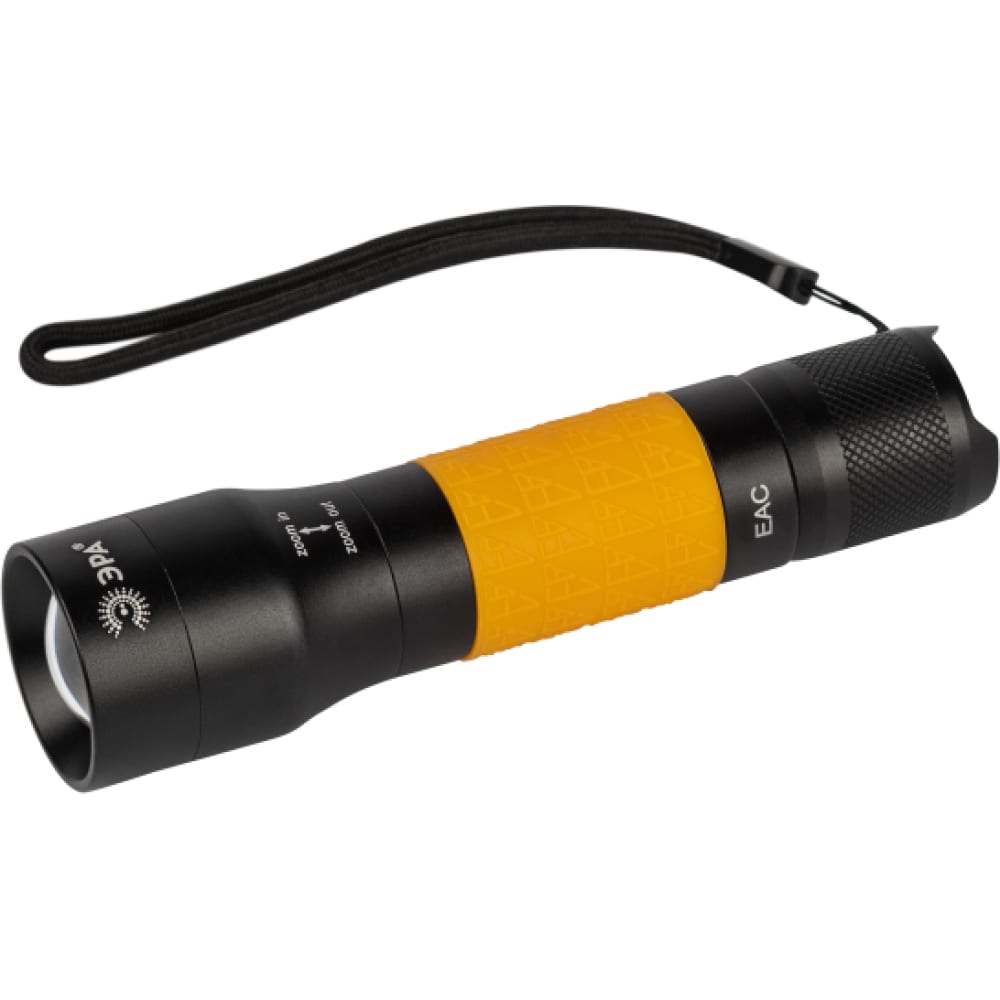 Светодиодный фонарь ЭРА, цвет черный/желтый Б0058225 UA701 Шквал ручной аккумуляторный 5W - фото 1