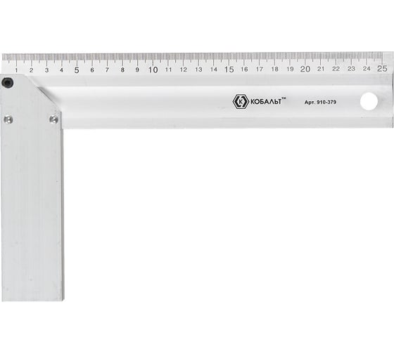 Изображение товара Столярный алюминиевый угольник 250 мм КОБАЛЬТ 910-379