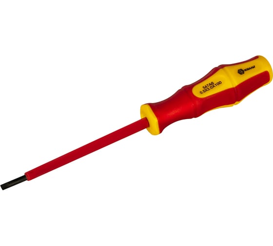 Изображение товара Диэлектрическая отвертка SL 3,0 х 100 мм CR-V, подвес КОБАЛЬТ Ultra Grip 248-771
