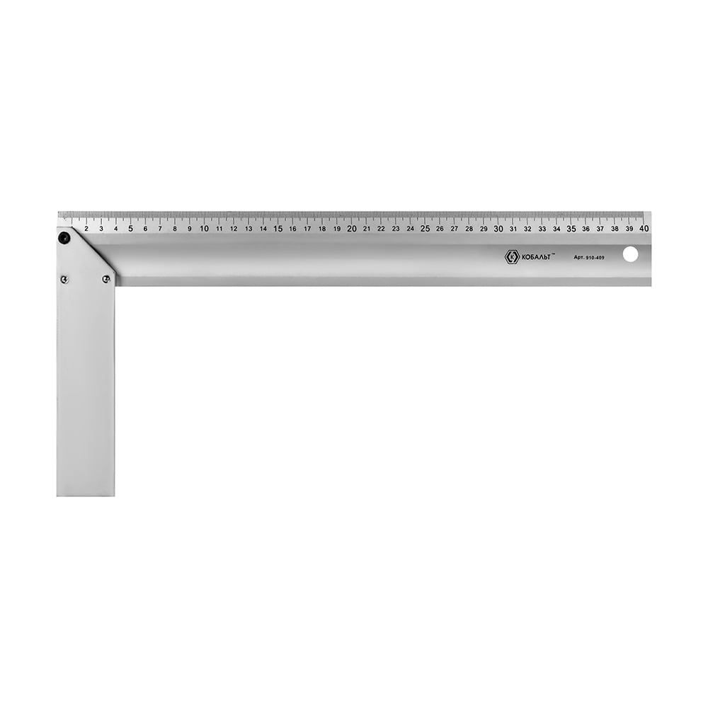 Изображение товара Столярный алюминиевый угольник 400 мм КОБАЛЬТ 910-409 для точных измерений