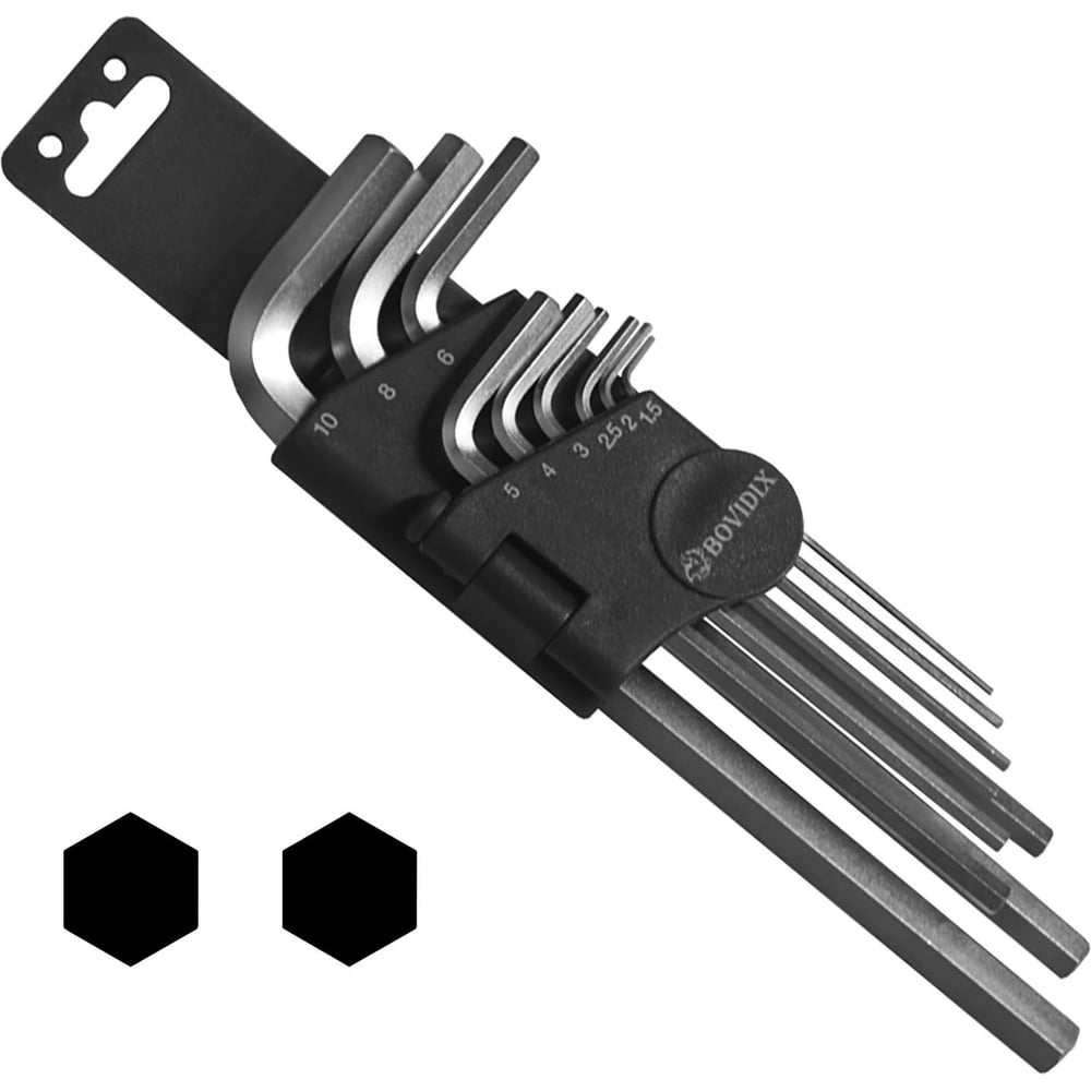 Набор шестигранных ключей BOVIDIX набор комбинированных ключей bovidix