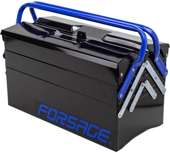 Изображение товара Складной металлический 5-и секционный ящик Forsage 200x245x500 мм, 45x95x450 мм-4 секции, 110x200x450 мм-1 секция F-NTBC122(54647)