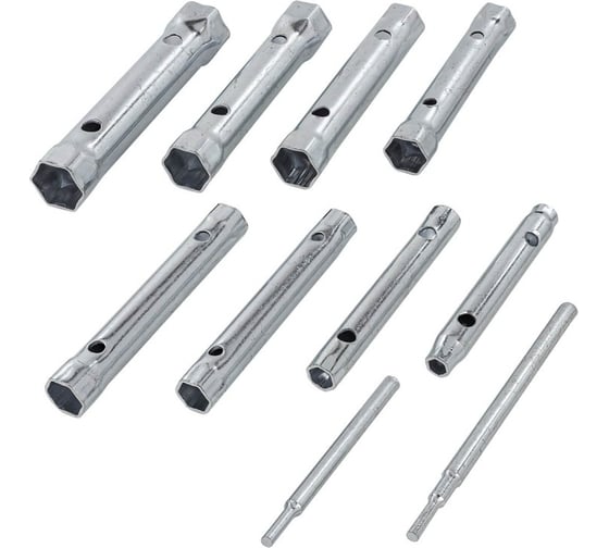 Изображение товара Набор трубчатых торцовых ключей Rockforce 10пр 6x7,8x9,10x11,12x13,14x15,16x17,18x19,20x22, в блистере RF-50817B(47304)