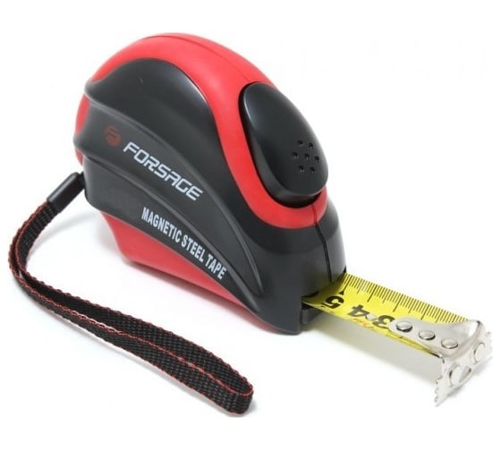 Изображение товара Рулетка Forsage 5 м, 19 мм, магнитный зацеп, автоблокировка, двухкомпонентный корпус, в блистере F-5096P805
