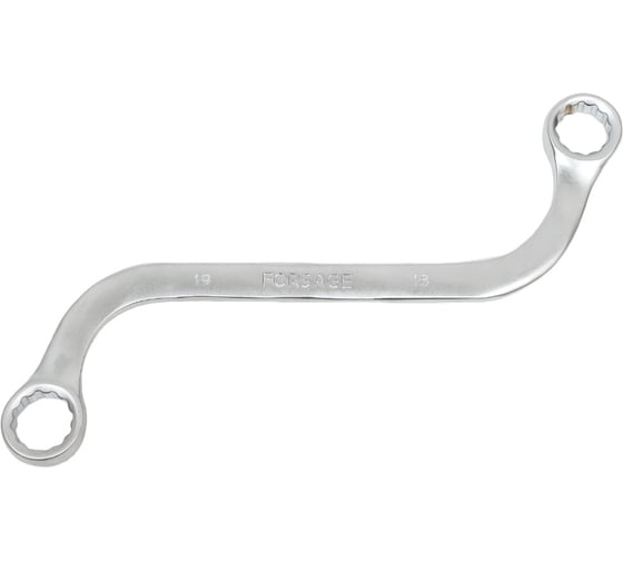Изображение товара Накидной ключ Forsage S-образный 18x19 мм, на пластиковом держателе F-7611819A(27291)