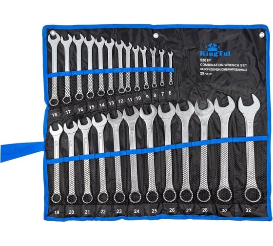Изображение товара Комбинированные ключи KingTul набор 25 пр, 6-28, 30, 32 мм KT-5261P(54759)