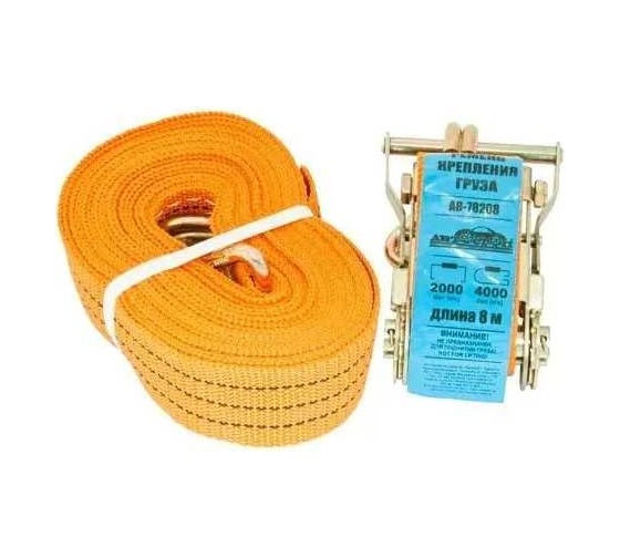 Изображение товара Стяжка для груза с храповиком Автостоп 4000/2000 кг, 8 м, 50 мм AB-78208 228068