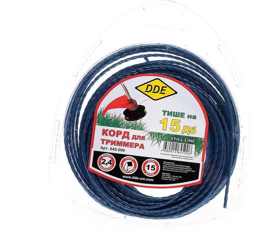 Изображение товара Корд триммерный Still line (2.4 мм; 15 м; витой квадрат) DDE 645-006