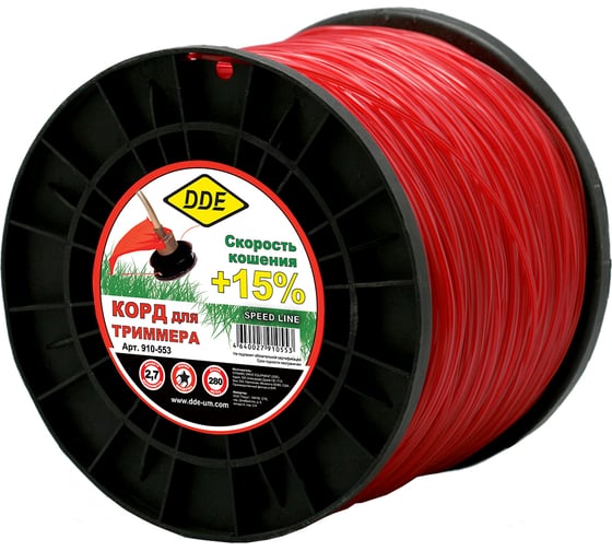 Изображение товара Корд триммерный Speed line (2.7 мм; 280 м; звезда) DDE 910-553