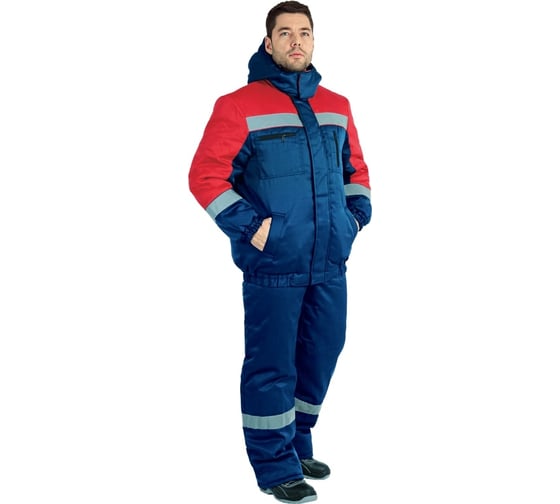 Изображение товара Утепленный костюм ГК Спецобъединение БАЙКАЛ темно-синий/красный, размер 120-124, рост 182-188 Кос 311/120/182