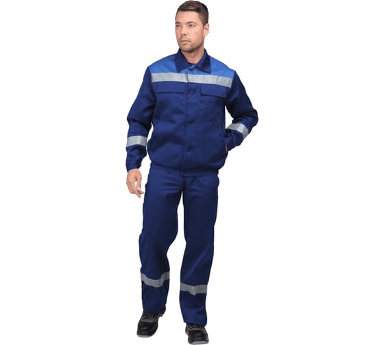 Изображение товара Костюм ГК Спецобъединение МАСТЕР ЛЮКС темно-синий/василек, р.96-100, рост 182-188 Кос 039/ 96/182