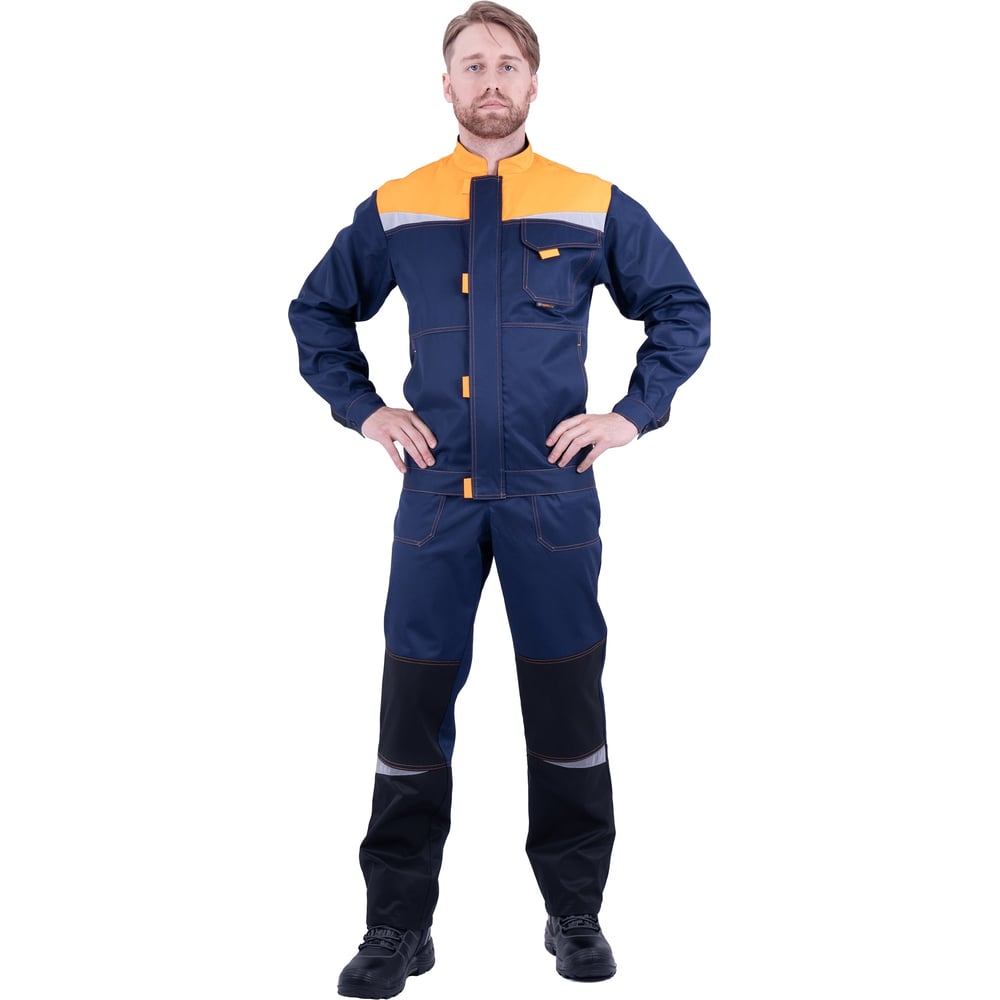 Изображение товара Рабочий костюм ГК Спецобъединение КМ-10 ЛЮКС темно-синий оранжевый