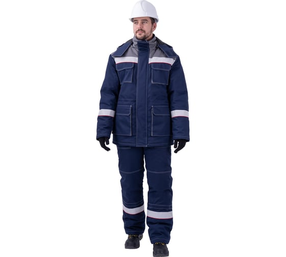 Изображение товара Утеплённый костюм ГК Спецобъединение НАДЫМ темно-синий/серый, р.128-132, рост 170-176 Кос 694/128/170