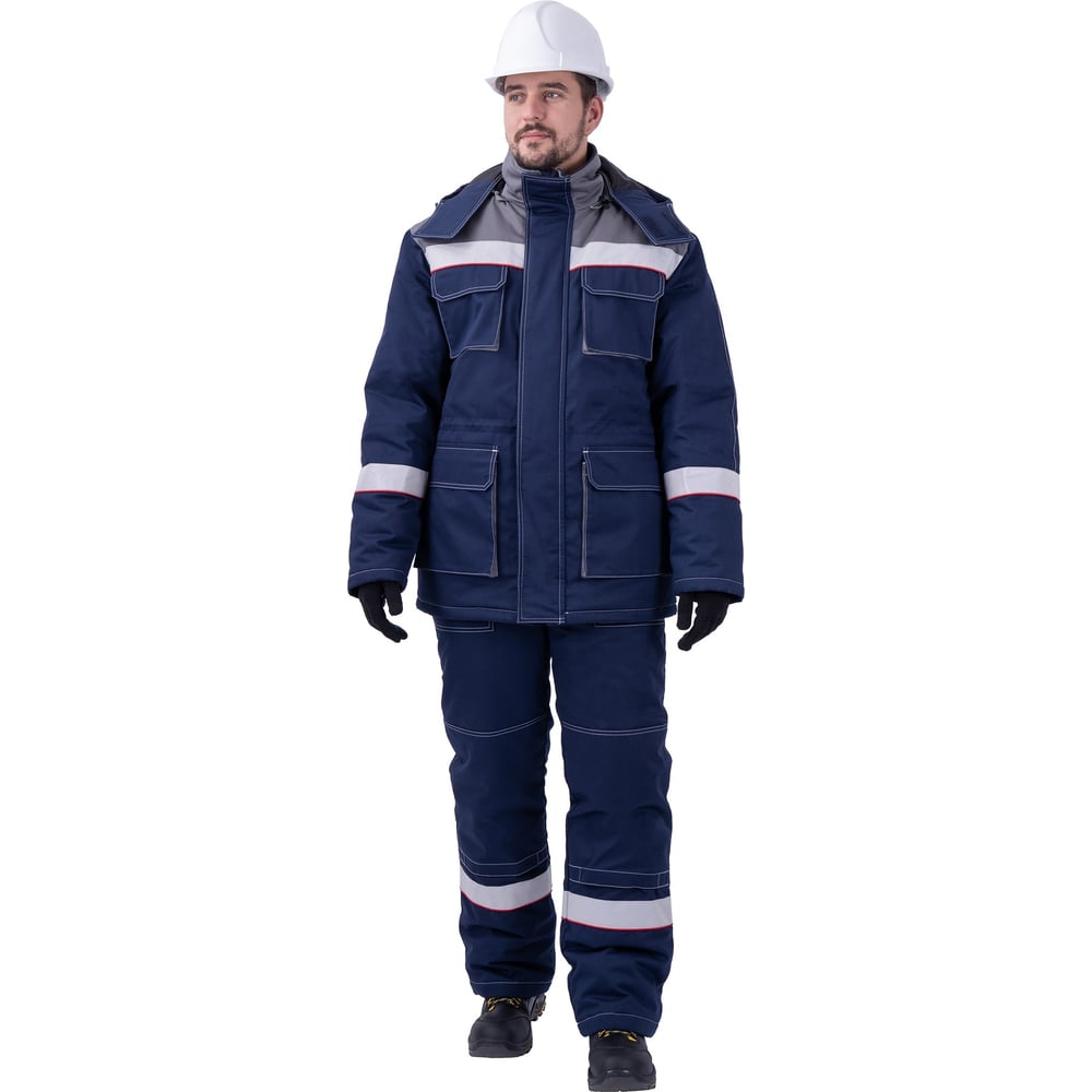 Изображение товара Утеплённый костюм ГК Спецобъединение НАДЫМ для морозов р120-124 темно-синий серый