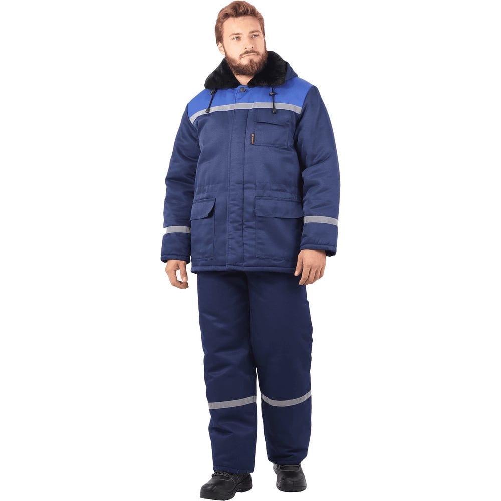 Утепленный костюм ГК Спецобъединение, размер XL (52-54), цвет васильковый/темно-синий Кос 306/104/158 МЕТЕЛИЦА - фото 1