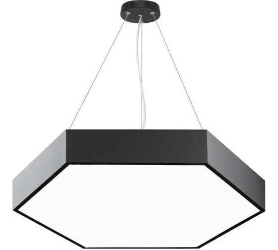 Изображение товара Подвесной светильник LED ЭРА Geometria Hexagon SPO121B40K038 38Вт, 4000K 4000Лм, IP40, 600х80, черный, драйвер Б0058875