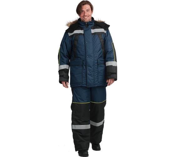 Изображение товара Утеплённый костюм ГК Спецобъединение УРАГАН темно-синий/черный, размер 88-92, рост 170-176 Кос 683/ 88/170