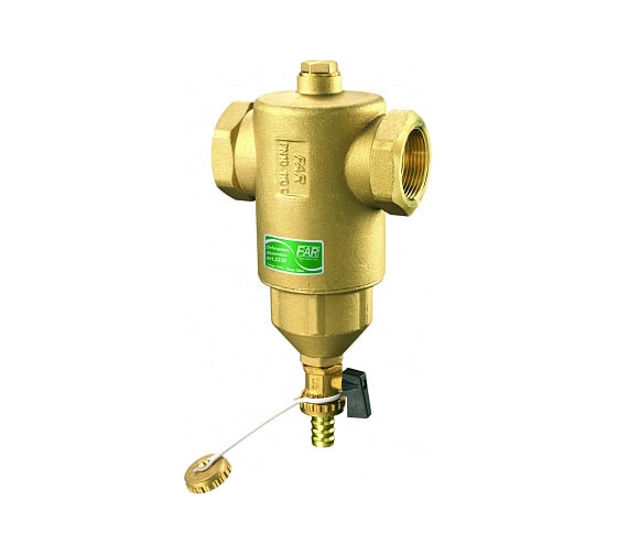 Изображение товара Грязеуловитель FAR 1-1/4", сливной кран, отверстие 1/2" FA 2200 114