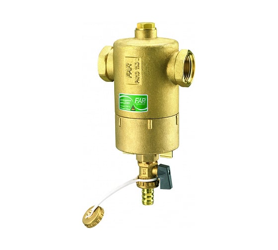 Изображение товара Грязеуловитель FAR 3/4", с магнитом, сливной кран, верхнее отверстие 1/2" FA 2205 34