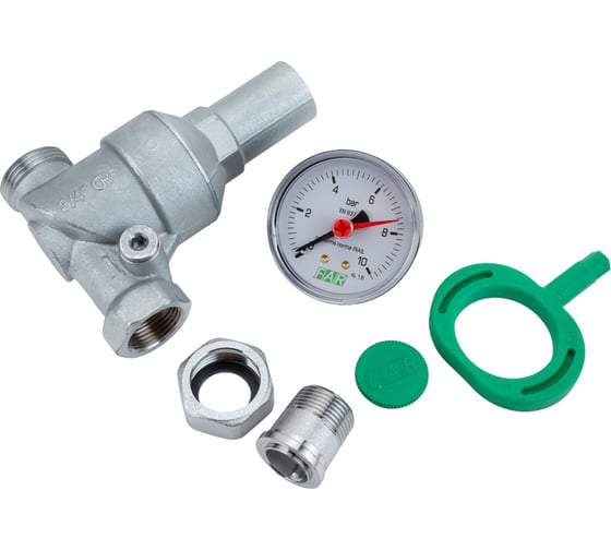 Изображение товара Редуктор хром FAR 3/4" ВР-НР, с манометром FA 2835 34