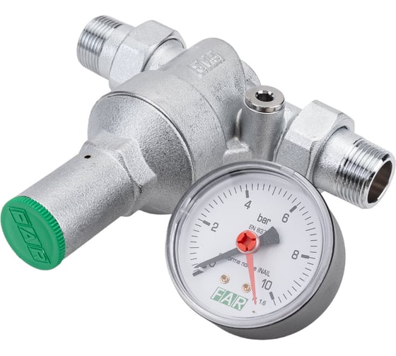 Изображение товара Редуктор хром FAR 3/4" НР-НР, с манометром FA 2815 34