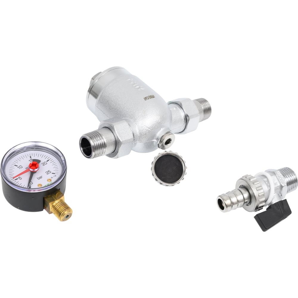 Изображение товара Фильтр FAR 1/2 НР-НР с манометром, 25 бар, до 95C, 100 мкм