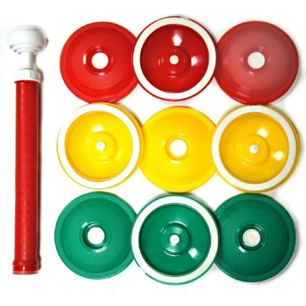 Вакуумный набор для консервирования Union, цвет красный/желтый/зеленый/белый