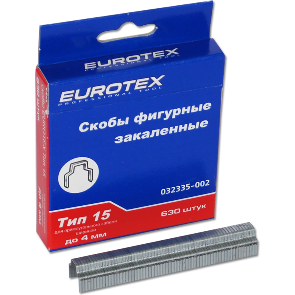 Фигурные скобы для прямоугольного кабеля шириной до 4 мм EUROTEX пазлы фигурные