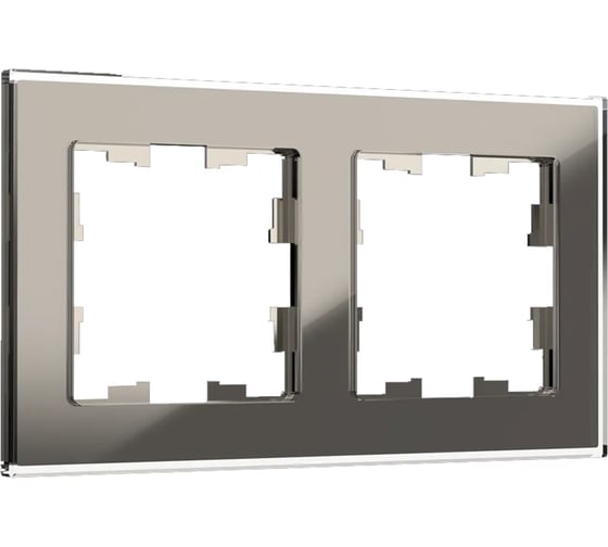 Изображение товара 2-местная рамка IEK Brite ру-2-2-брд стекло, дымчатый BR-M22-G-K30