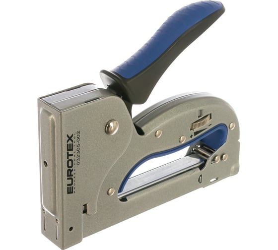 Изображение товара Металлический степлер с обрезиненной ручкой EUROTEX тип скобы №53, 4-14мм 032305-002