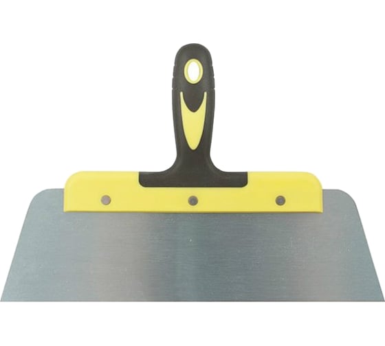 Изображение товара Шпатель фасадный Мастер (пружинная колоризованная сталь, двухкомпонентная ручка, плоский, 125 мм) FIT РОС 6460