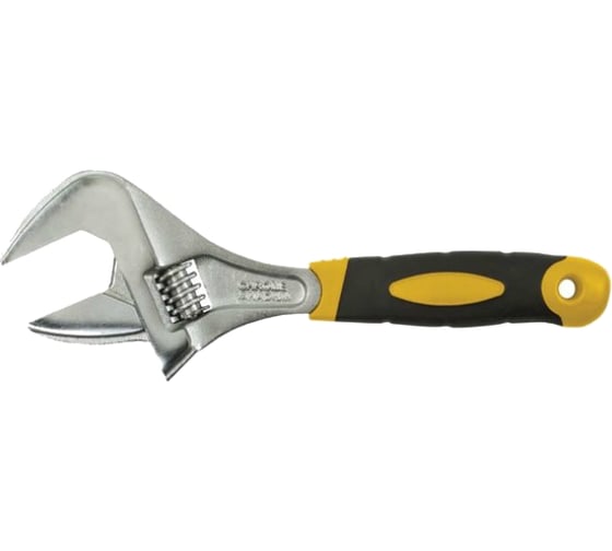 Изображение товара Ключ разводной Гранд (CrV, узкие губки, увеличенный захват, прорезинная ручка, 200 мм) FIT HQ 70192