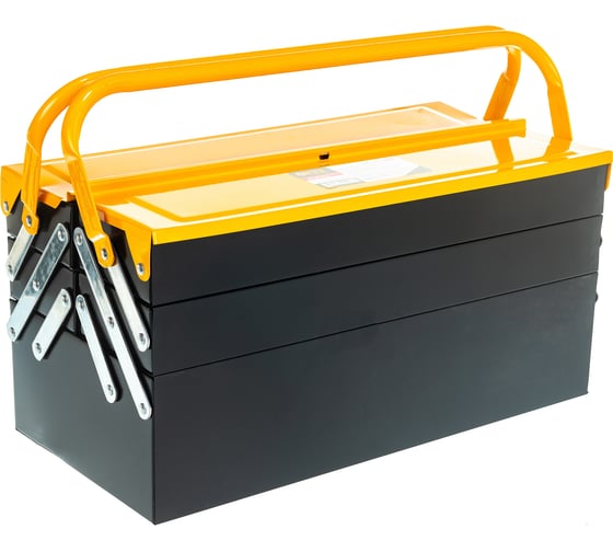 Изображение товара Ящик для инструмента (металлический, с 4-мя раздвижными отделениями, 420х200х200 мм) FIT IT 65679