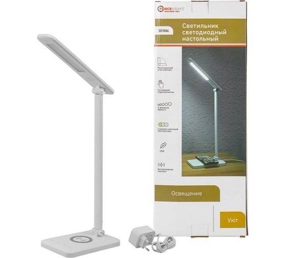 Изображение товара Настольный светодиодный светильник FORCEKRAFT 220В FK-DE1086