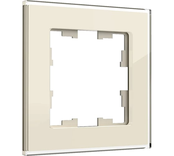 Изображение товара 1-местная рамка IEK Brite ру-1-2-брва стекло, ванильный BR-M12-G-K10
