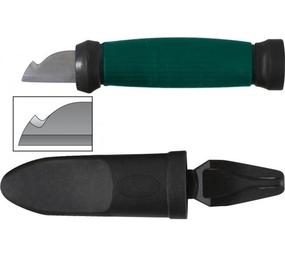 Изображение товара Нож электрика FIT нерж.сталь, прорез.ручка, 2-х сторонняя заточка, лезвие 33мм 10642