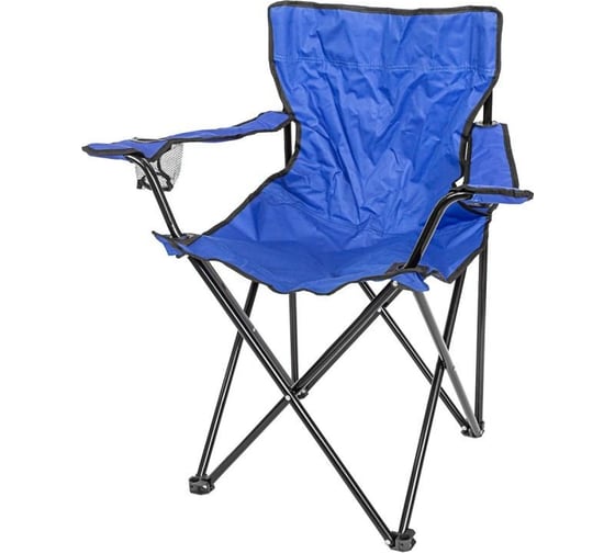 Изображение товара Складное кресло для кемпинга WMS Tools подлокотники, подстаканник, сиденье 40x40см, каркас-стальная труба, сумка для хранения WMC-OD0301021