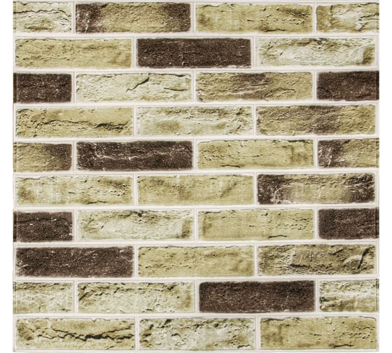 Изображение товара Мягкая самоклеящаяся 3D панель LAKO МЕГА комплект 10 шт., Барокко Кирпичная кладка 3, 70x70 см LKD-5-5013-KO-MEGA10