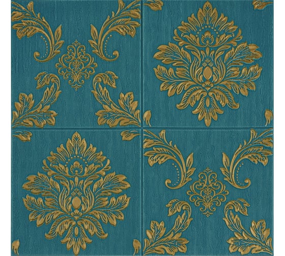 Изображение товара Мягкая самоклеящаяся 3D панель LAKO МЕГА комплект 10 шт., Барокко Темно-зеленый, 70x70 см LKD-5-1014-KO-MEGA10