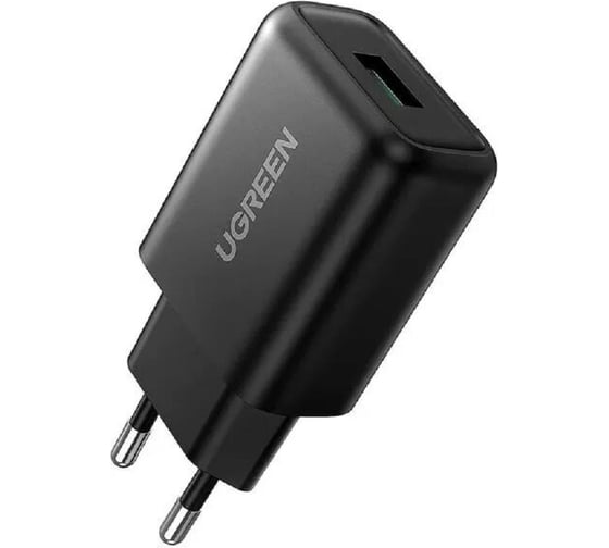 Изображение товара Зарядное устройство Ugreen cd122 usb-a qc 3.0 18w charger. цвет: черный 70273