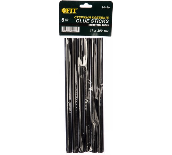 Изображение товара Стержни клеевые черные (11х200 мм; 6 шт.) FIT 14446