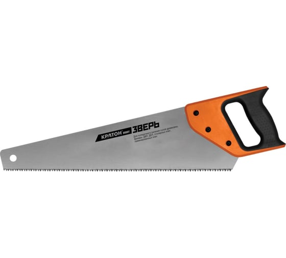Изображение товара Ножовка 400 мм (шаг 3,6 мм, 2-гранные закаленные ТВЧ зубья) Кратон HOBBY 2 03 01 010